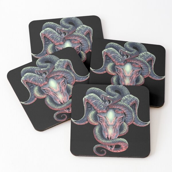 Item preview, GOAT SKULL AND SNAKE designed and sold by mhr24.