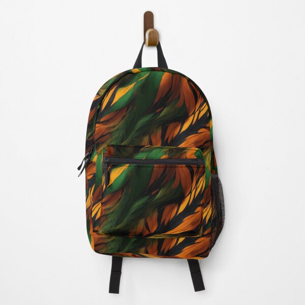 Item preview, HYPER REALISTIC FEATHER PATTERN, GREEN, ORANGE AND YELLOW designed and sold by NAG5089A.