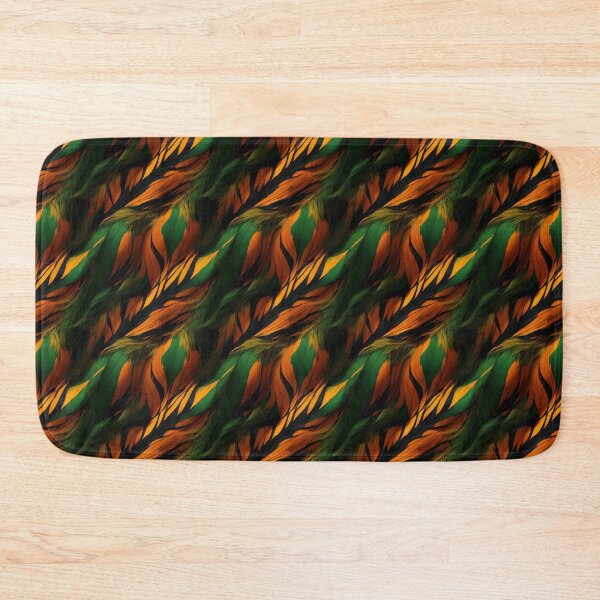 Item preview, HYPER REALISTIC FEATHER PATTERN, GREEN, ORANGE AND YELLOW designed and sold by NAG5089A.