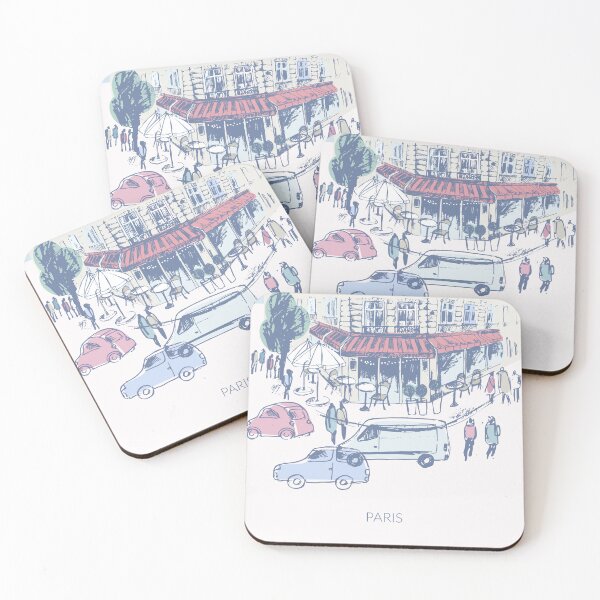 Item preview, Paris street illustration designed and sold by bokasin.