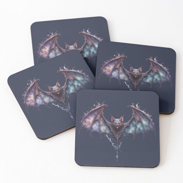 Item preview, Watercolor ornamental galaxy bat designed and sold by WatercolorFairy.