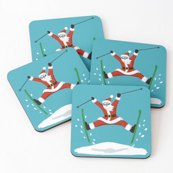 Item preview, Santa Skiing Moguls designed and sold by BexMorleyArt.