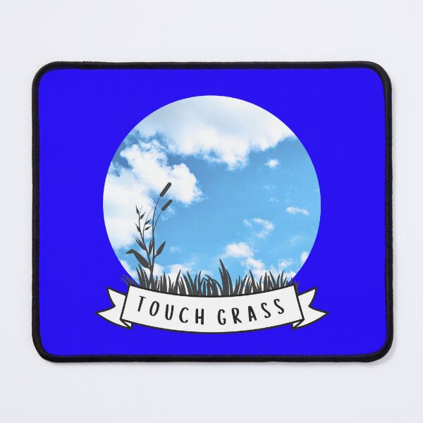 Item preview, touch grass banner with sky designed and sold by Madie Grace.