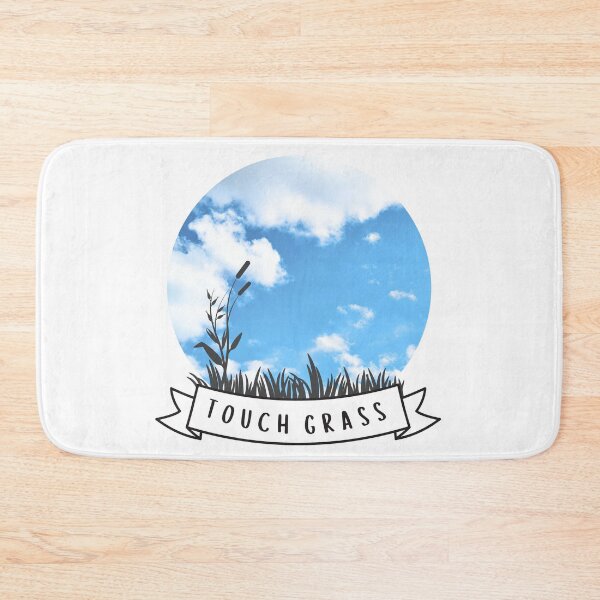 Item preview, touch grass banner with sky designed and sold by Madie Grace.