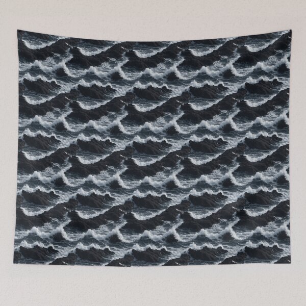 Item preview, ROUGH SEAS AND ROLLING WAVES WITH BLACK SAND WAVE BREAKS designed and sold by NAG5089A.