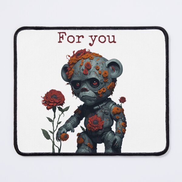 Item preview, Robot bear with flowers designed and sold by YolaShopOnline.