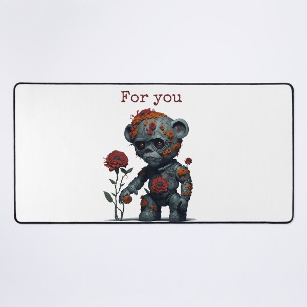 Item preview, Robot bear with flowers designed and sold by YolaShopOnline.