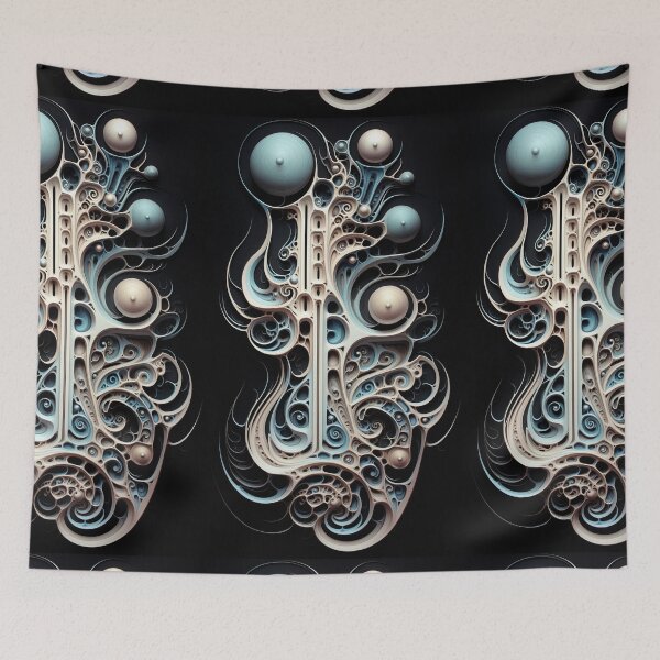 Item preview, Abstract 3D Waves and Dots designed and sold by pinkal.