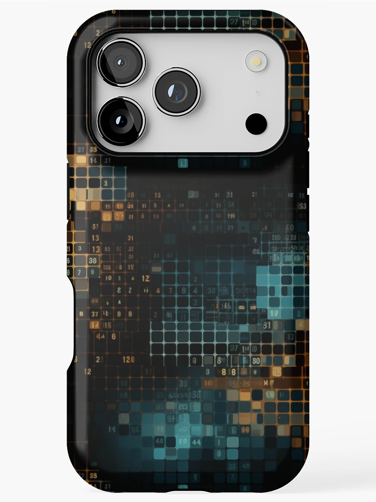 Thumbnail 1 of 4, iPhone Case, Digital Code Abstract Pattern designed and sold by SideSignal.