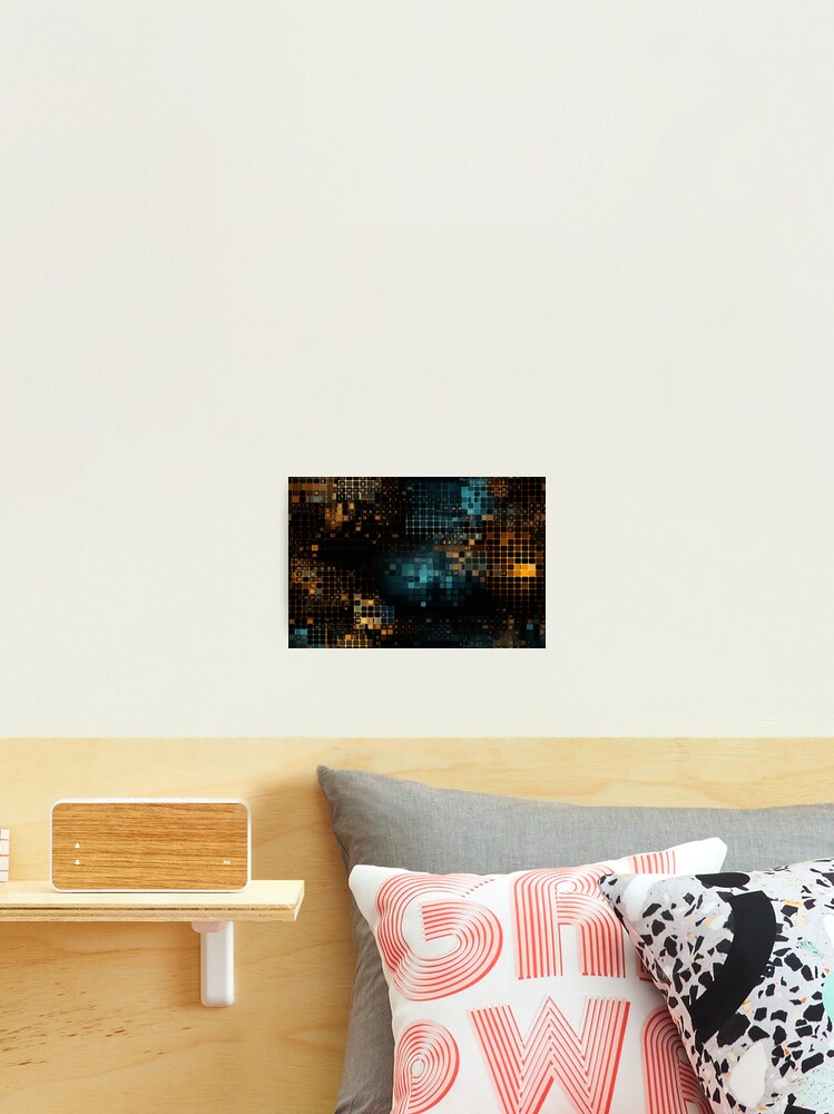 Thumbnail 2 of 3, Photographic Print, Digital Code Abstract Pattern designed and sold by SideSignal.