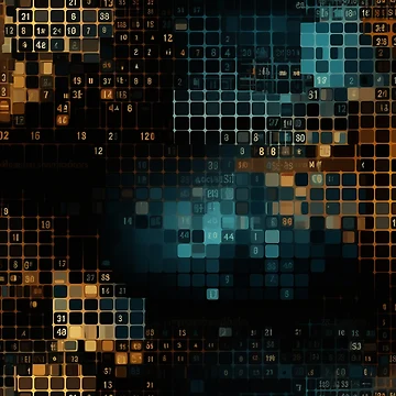 Artwork thumbnail, Digital Code Abstract Pattern by SideSignal