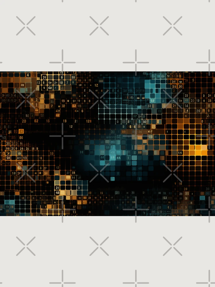 Thumbnail 6 of 6, Premium Oversized Sweatshirt, Digital Code Abstract Pattern designed and sold by SideSignal.