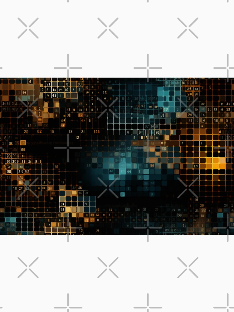 Thumbnail 6 of 6, Pullover Hoodie, Digital Code Abstract Pattern designed and sold by SideSignal.