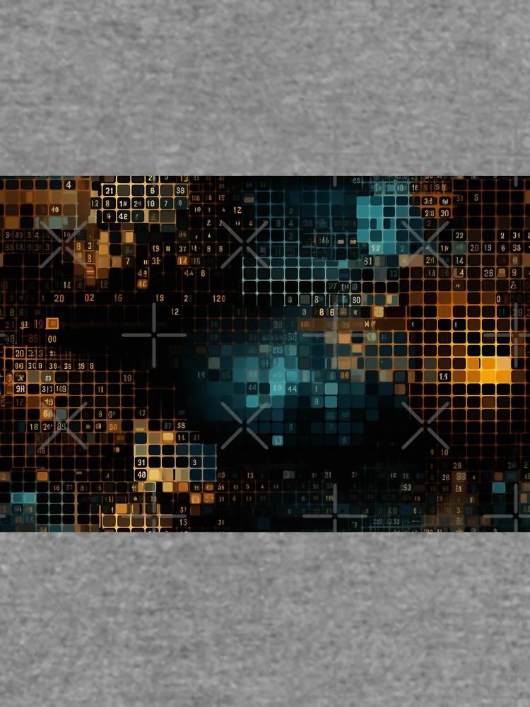 Thumbnail 6 of 6, Lightweight Sweatshirt, Digital Code Abstract Pattern designed and sold by SideSignal.