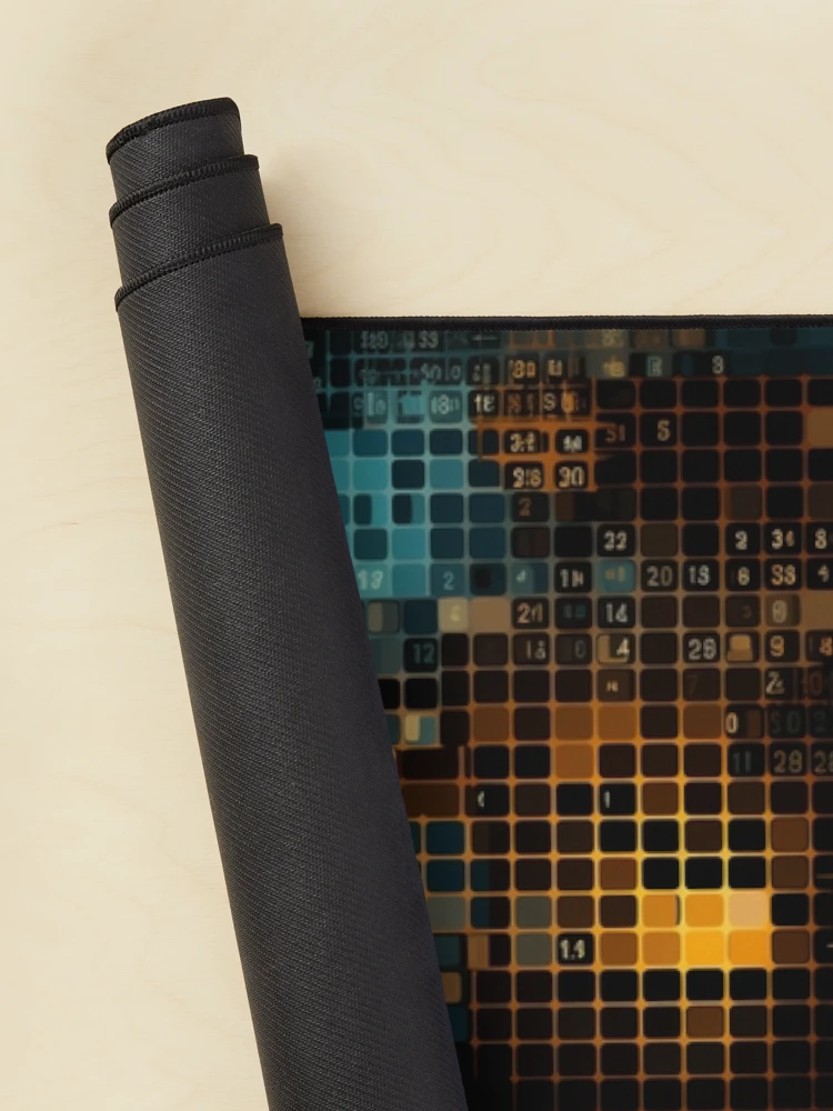 Thumbnail 2 of 5, Mouse Pad, Digital Code Abstract Pattern designed and sold by SideSignal.