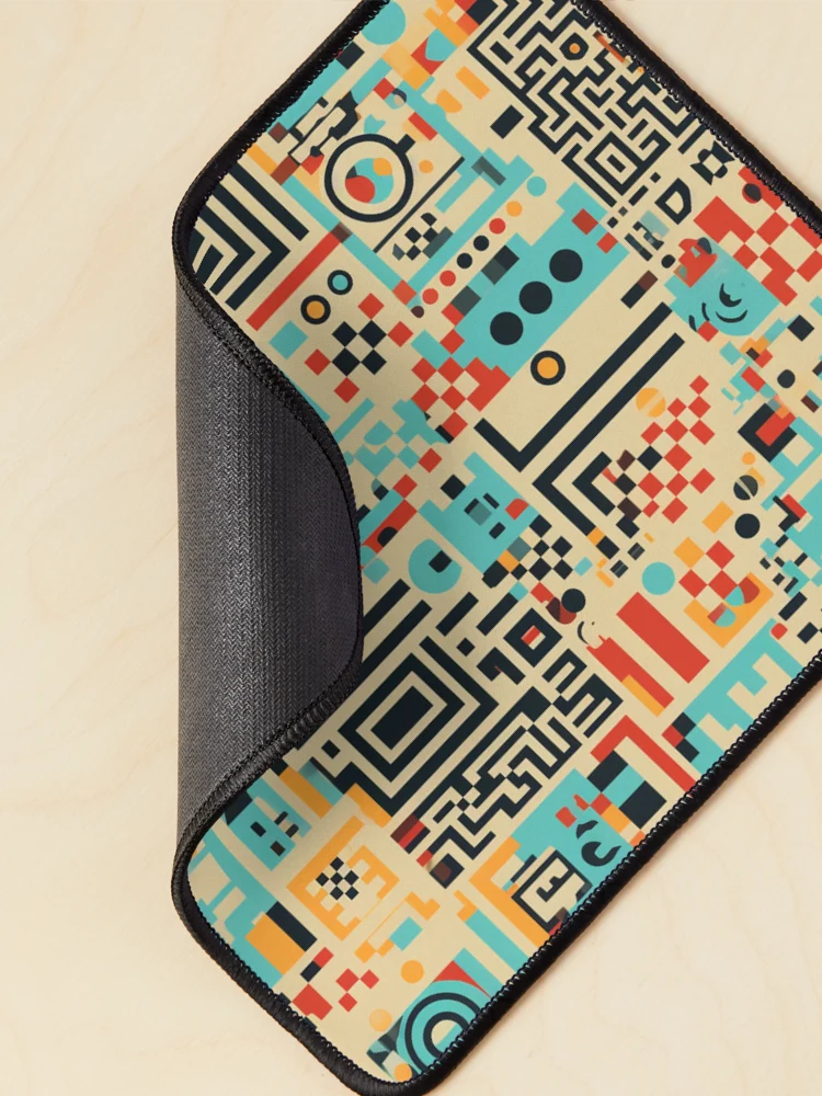 Thumbnail 2 of 5, Mouse Pad, Digital Code Abstract Pattern designed and sold by SideSignal.