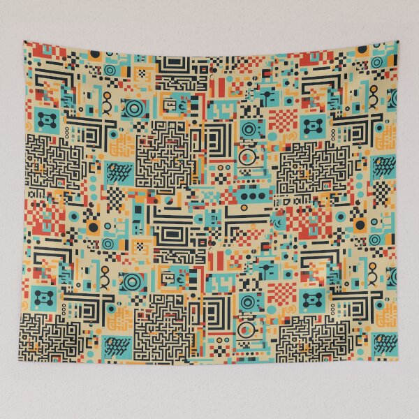 Item preview, Digital Code Abstract Pattern designed and sold by SideSignal.
