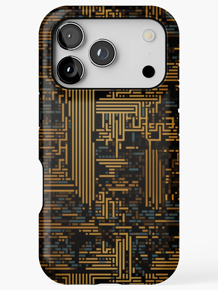 Thumbnail 1 of 4, iPhone Case, Digital Code Abstract Pattern designed and sold by SideSignal.