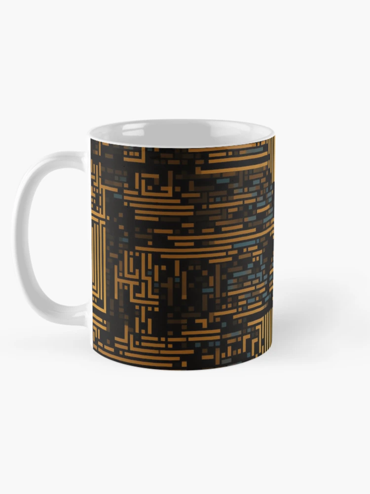Thumbnail 5 of 6, Coffee Mug, Digital Code Abstract Pattern designed and sold by SideSignal.