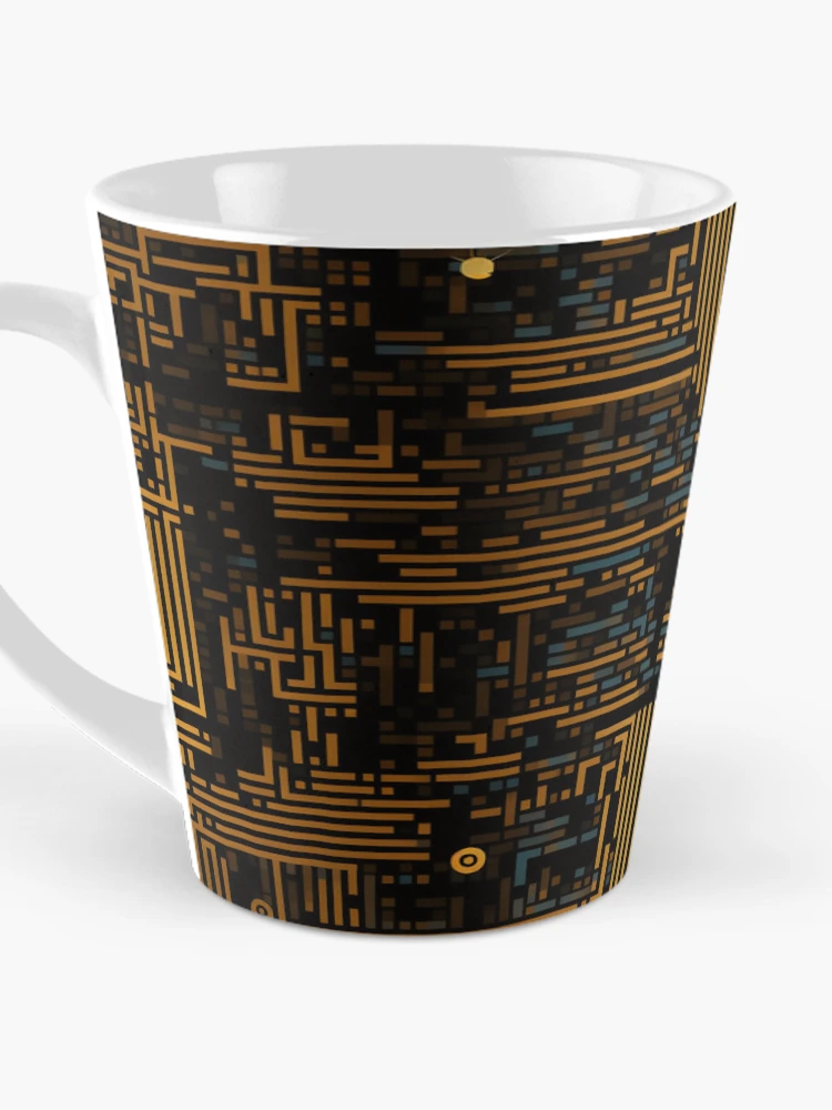 Thumbnail 3 of 4, Coffee Mug, Digital Code Abstract Pattern designed and sold by SideSignal.