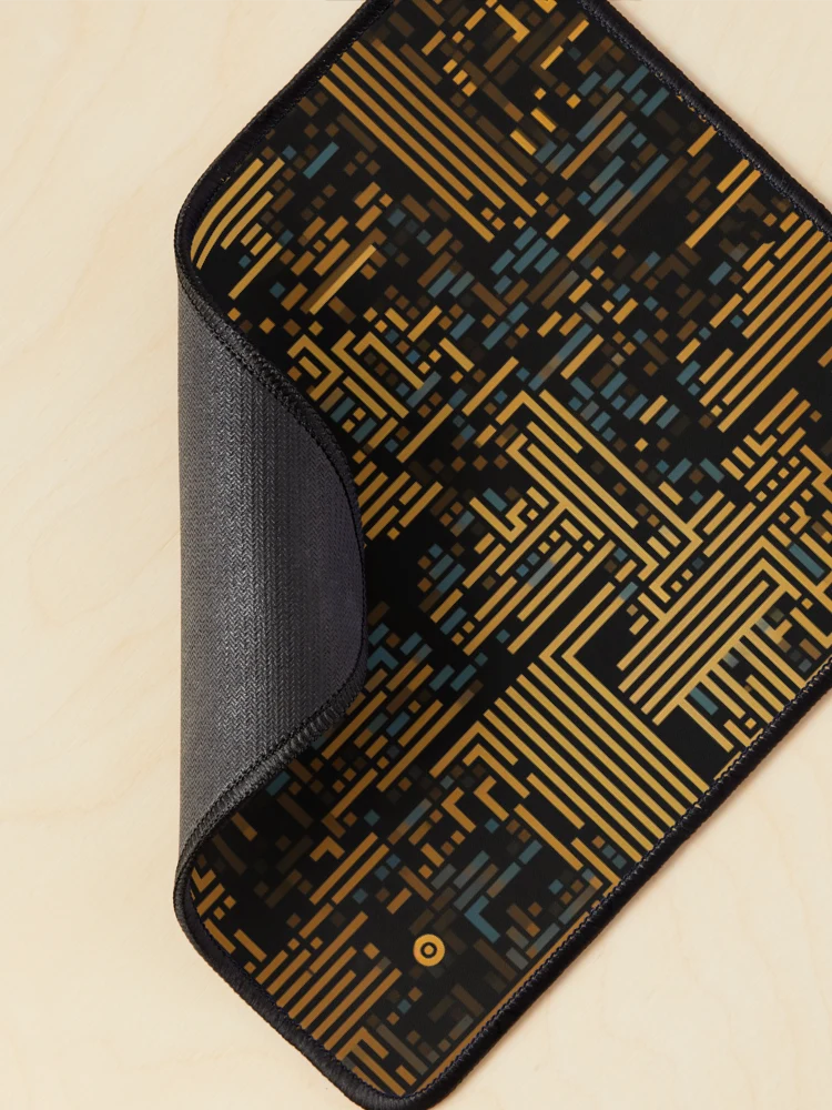 Thumbnail 2 of 5, Mouse Pad, Digital Code Abstract Pattern designed and sold by SideSignal.