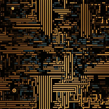 Artwork thumbnail, Digital Code Abstract Pattern by SideSignal