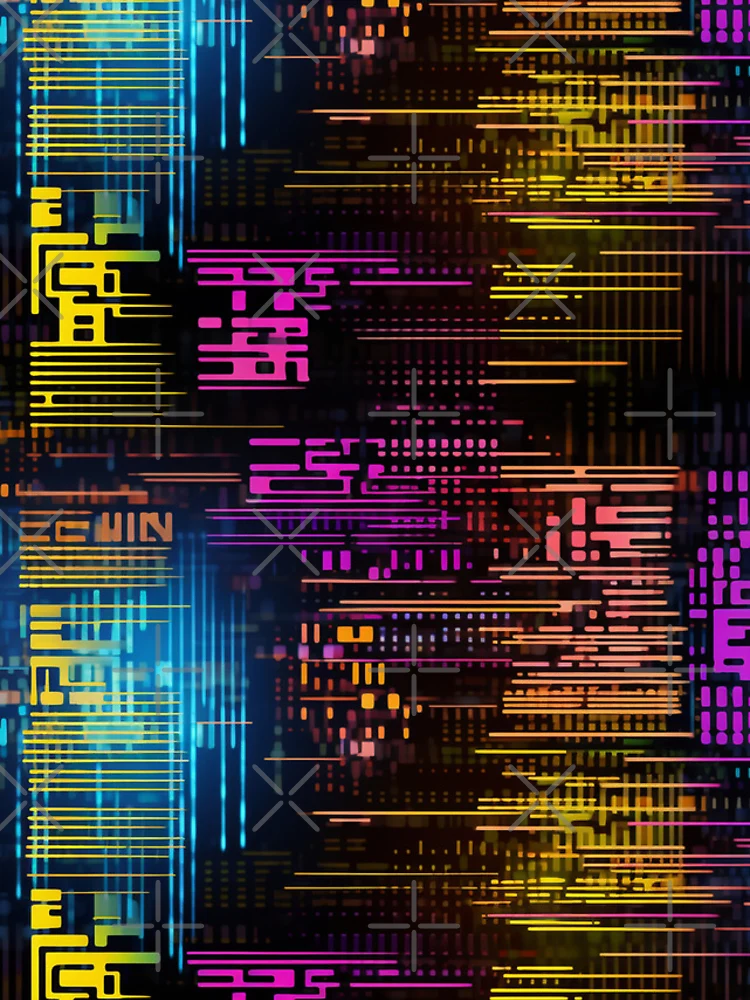 Thumbnail 4 of 4, iPhone Case, Digital Code Abstract Pattern designed and sold by SideSignal.