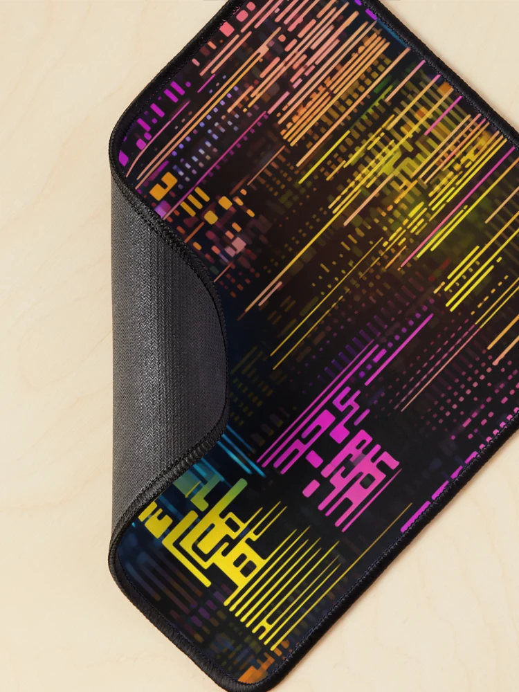 Thumbnail 2 of 5, Mouse Pad, Digital Code Abstract Pattern designed and sold by SideSignal.