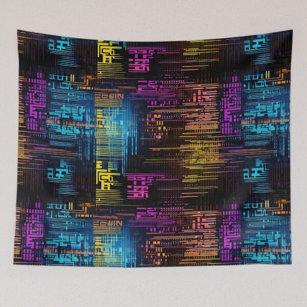 Item preview, Digital Code Abstract Pattern designed and sold by SideSignal.