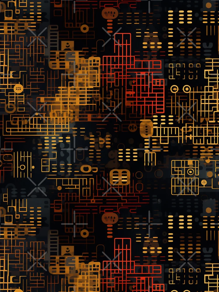 Thumbnail 4 of 4, iPhone Case, Digital Code Abstract Pattern designed and sold by SideSignal.