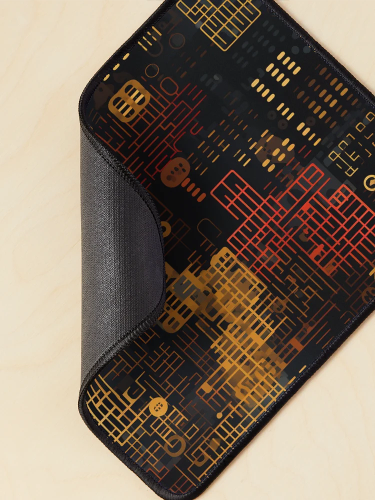 Thumbnail 2 of 5, Mouse Pad, Digital Code Abstract Pattern designed and sold by SideSignal.