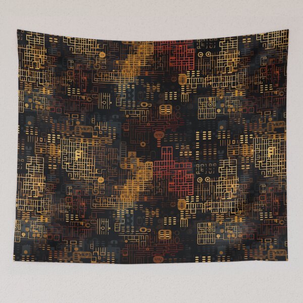 Item preview, Digital Code Abstract Pattern designed and sold by SideSignal.
