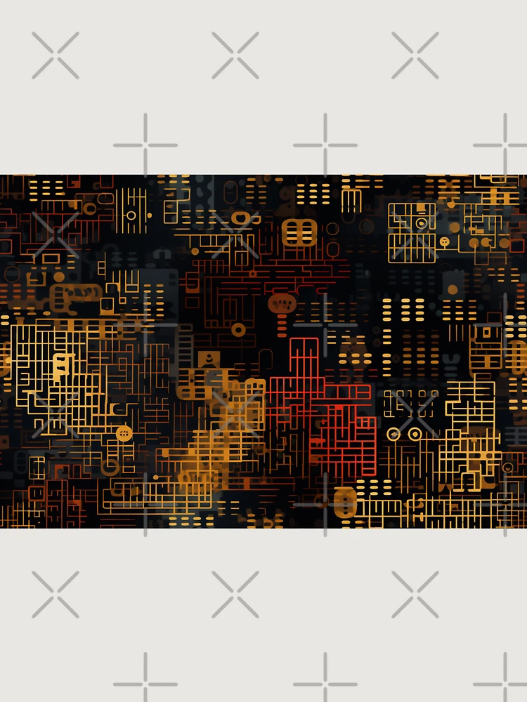 Thumbnail 6 of 6, Premium Oversized Sweatshirt, Digital Code Abstract Pattern designed and sold by SideSignal.