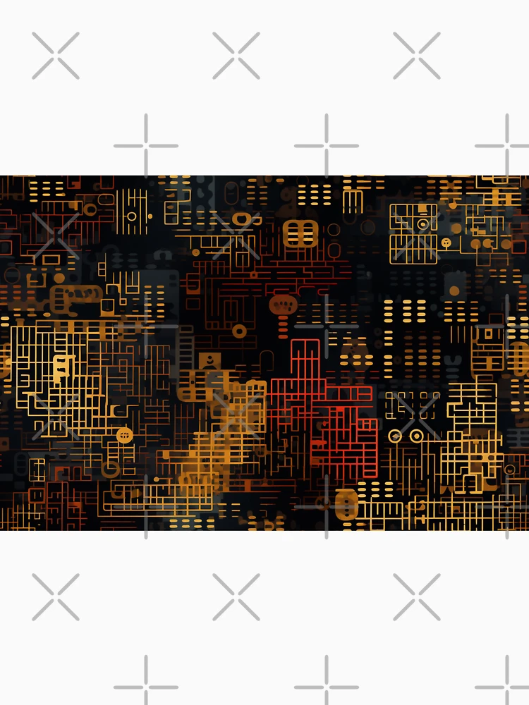 Thumbnail 6 of 6, Pullover Hoodie, Digital Code Abstract Pattern designed and sold by SideSignal.