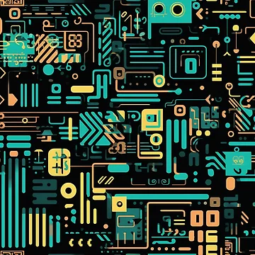 Artwork thumbnail, Digital Code Abstract Pattern by SideSignal