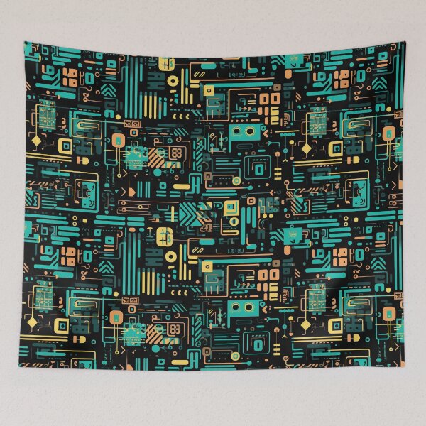 Item preview, Digital Code Abstract Pattern designed and sold by SideSignal.