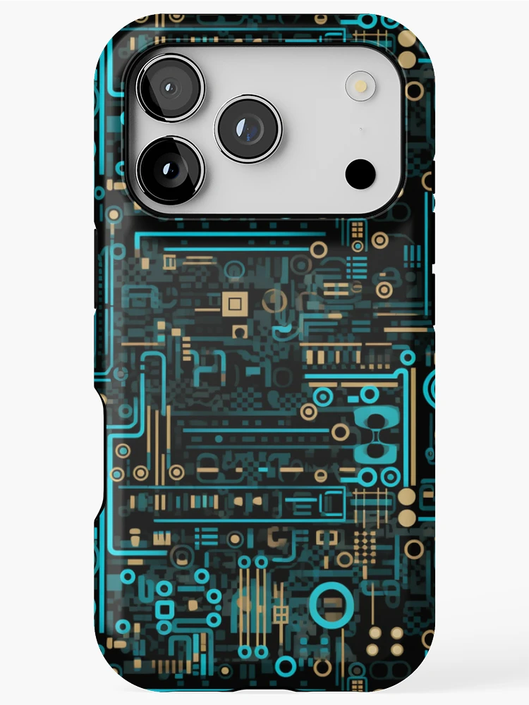 Thumbnail 1 of 4, iPhone Case, Digital Code Abstract Pattern designed and sold by SideSignal.