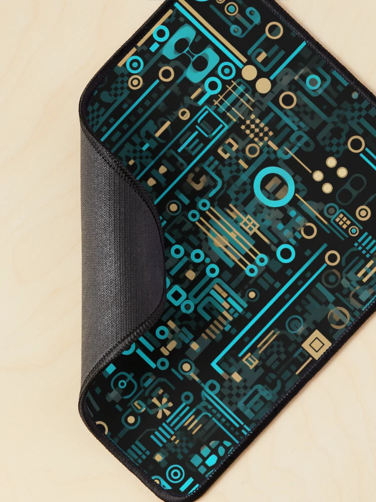 Thumbnail 2 of 5, Mouse Pad, Digital Code Abstract Pattern designed and sold by SideSignal.
