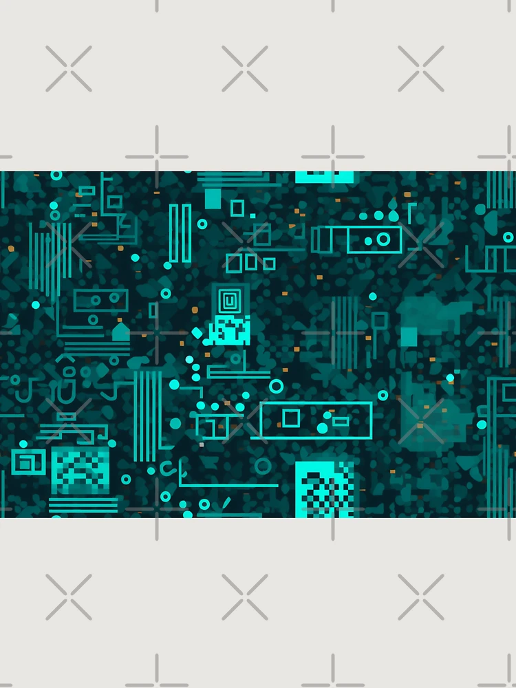 Thumbnail 6 of 6, Premium Oversized Sweatshirt, Digital Code Abstract Pattern designed and sold by SideSignal.