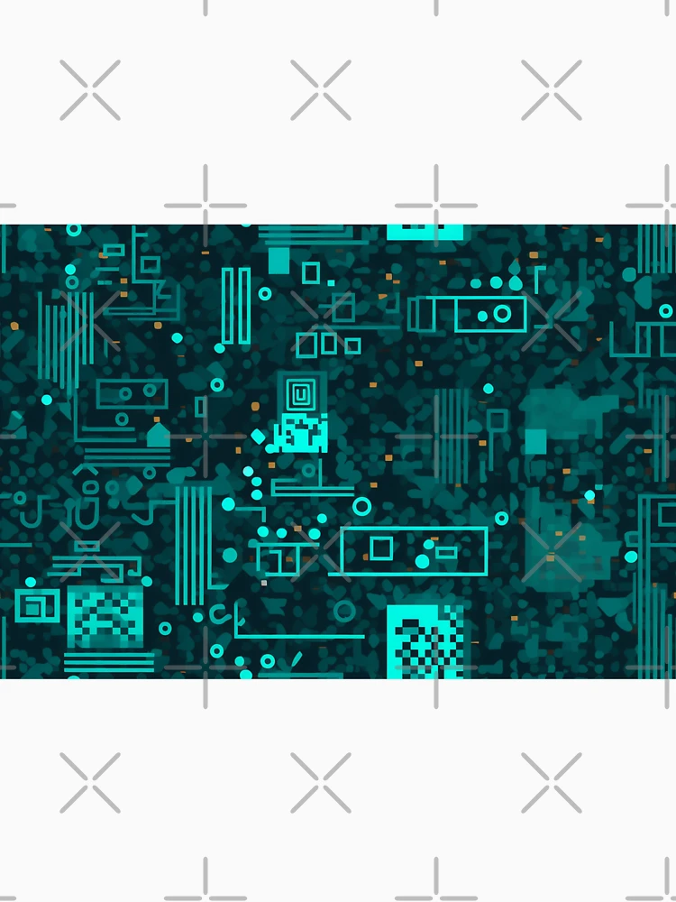 Thumbnail 6 of 6, Pullover Hoodie, Digital Code Abstract Pattern designed and sold by SideSignal.