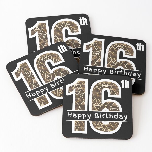 Item preview, Happy 16th Sixteen Sixteenth Birthday designed and sold by Compusmurf Design.