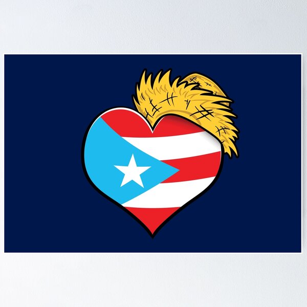 Item preview, Love Puerto Rico Heart and Pava Hat - Blue designed and sold by HectorCantres.
