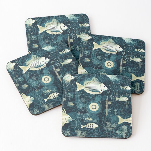 Item preview, Underwater tiled pattern designed and sold by Yogimeister.