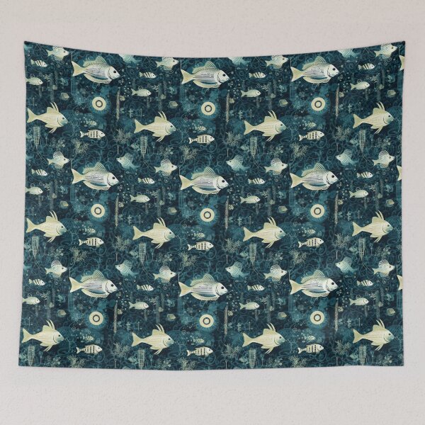Item preview, Underwater tiled pattern designed and sold by Yogimeister.