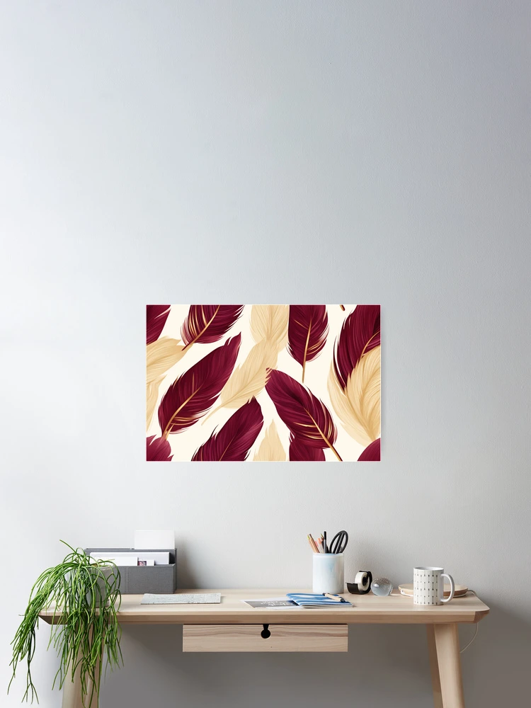 Thumbnail 2 of 3, Poster, Feather Pattern designed and sold by SideSignal.