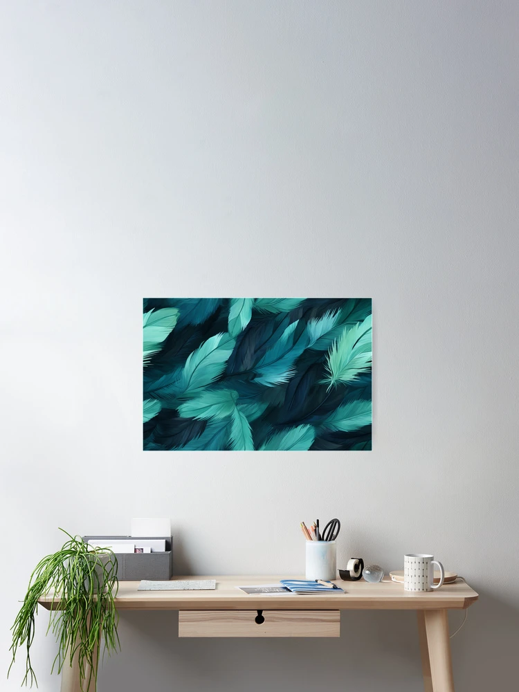 Thumbnail 2 of 3, Poster, Feather Pattern designed and sold by SideSignal.