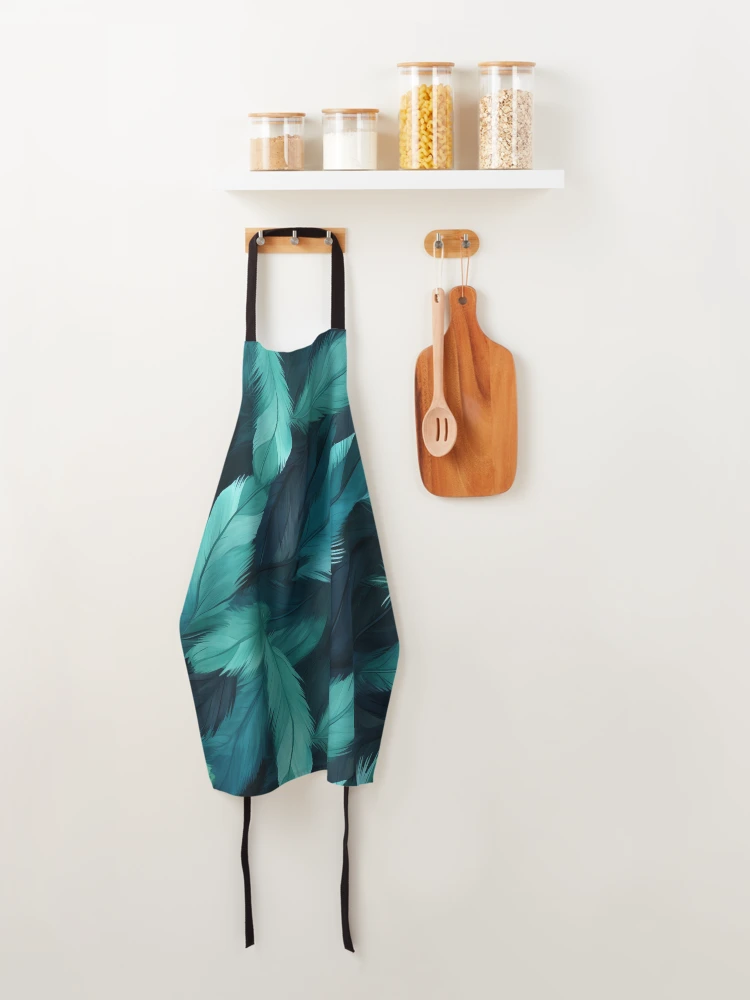 Thumbnail 4 of 6, Apron, Feather Pattern designed and sold by SideSignal.