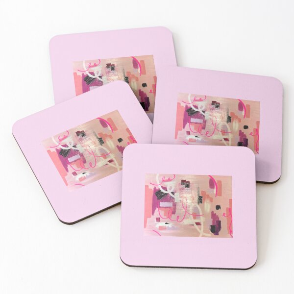 Item preview, Peinture abstraite intitutlée La Rose bonbon designed and sold by DITCAR001.