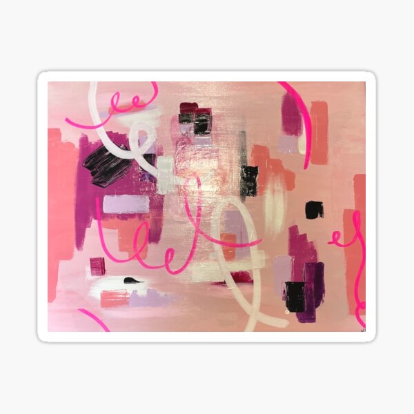 Aperçu de l'œuvre Peinture abstraite intitutlée La Rose bonbon créée et vendue par DITCAR001.