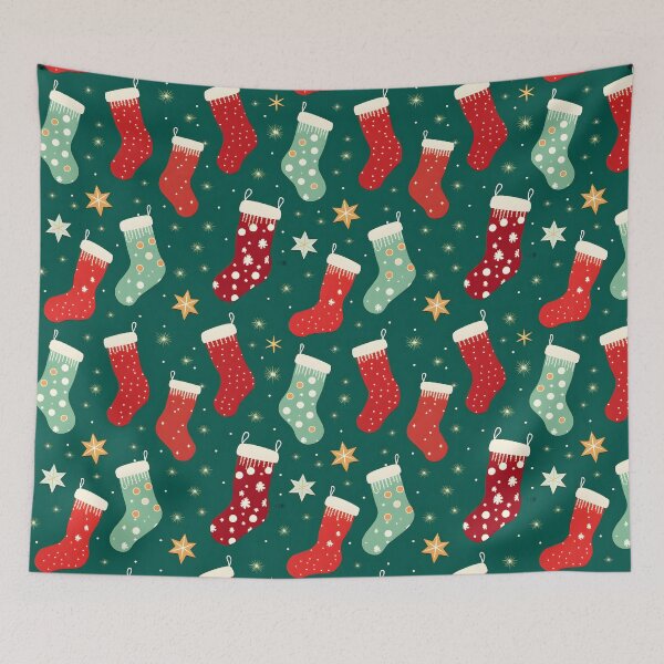 Item preview, Christmas Decor 2 Stockings designed and sold by DigitalPatternx.